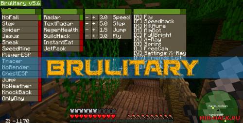 ЧИТ BRULITARY ДЛЯ MINECRAFT 1.5.2