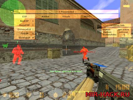 Чит X-Resurrected v7 для Cs 1.6