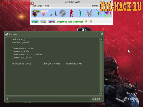 Чит LUJIANGZ Ware для CS 1.6