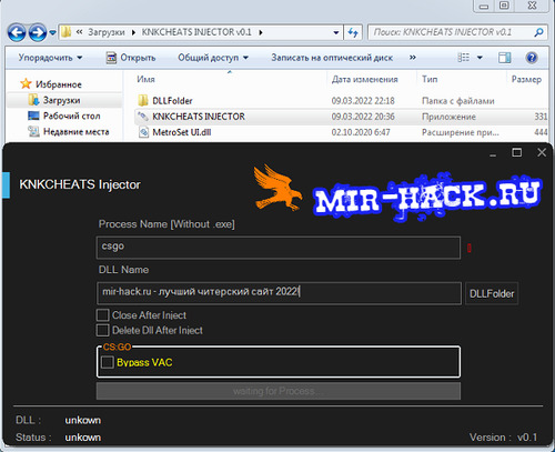 Инжектор KNKCHEATS для читов dll скачать бесплатно